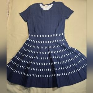 Michael Kors Pointelle Navy Dress Size Large